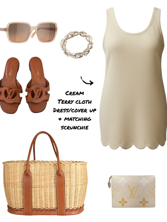 Sincerely Jules Other - Sincerely Jules Cream Terry Cloth Swim Coverup Dress